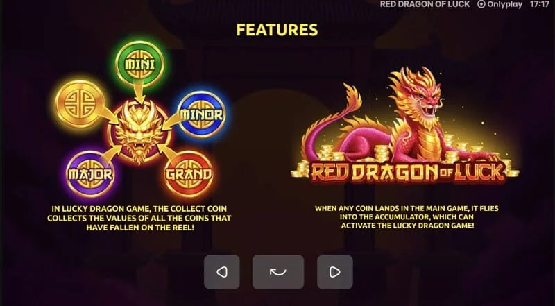 Red Dragon of Luck - джакпоти Mini, Minor, Major и Grand